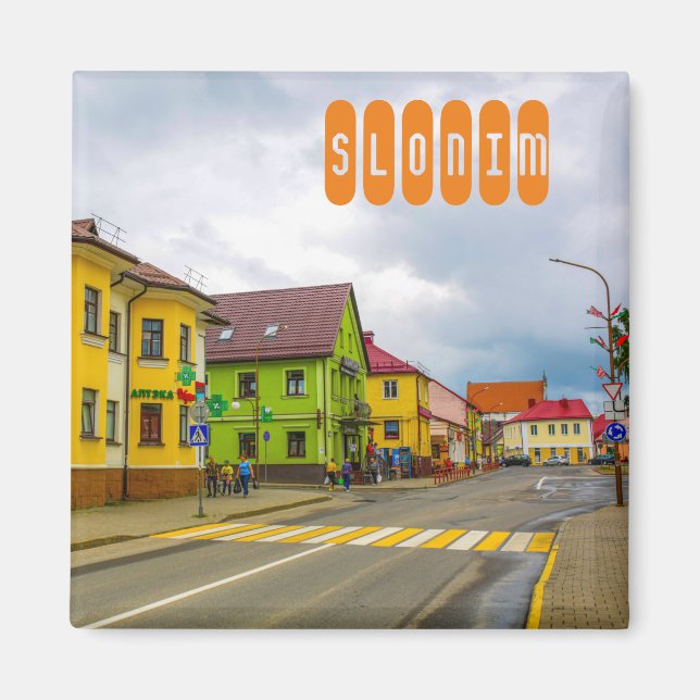 Imán Bielorrusia Slonim Life Cityscape Architecture (Frente)