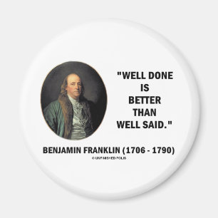 Imán Bien bien hecha de Benjamin Franklin mejor que