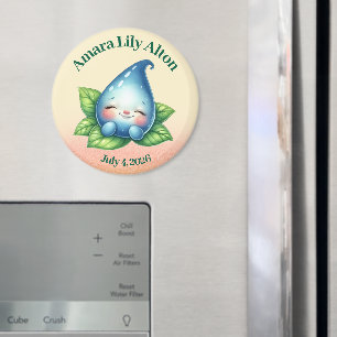 Imán Bienvenida a Baby Shower del bebé que duerme con c