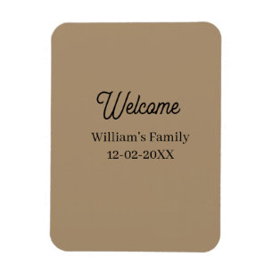 Imán Bienvenida a casa agregar nombre de familia inaugu