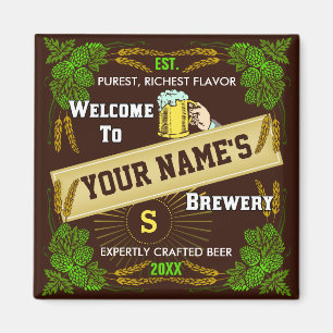 Imán Bienvenida a la cervecería personalizada: Cerveza
