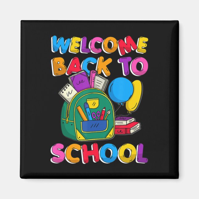 Imán Bienvenida A La Escuela De Primer Día (Frente)