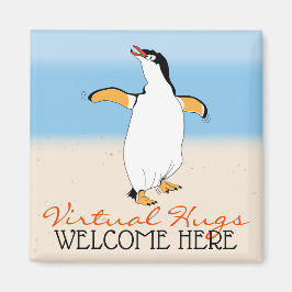 Imán Bienvenida a los abrazos virtuales aquí