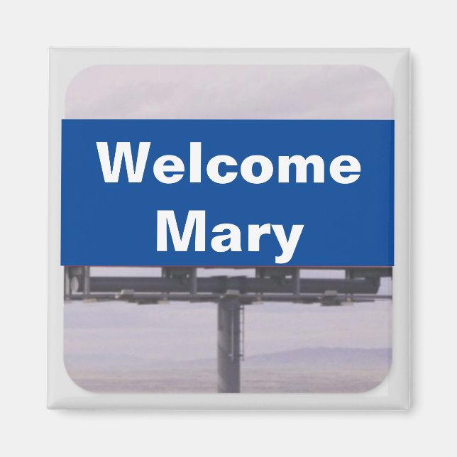 Imán Bienvenida a Mary Magnet (Frente)