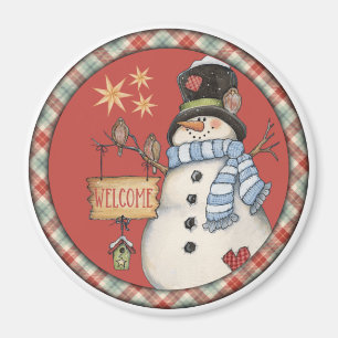 Imán Bienvenida de Snowman