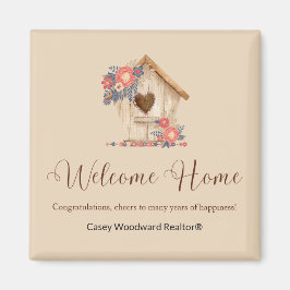 Imán Bienvenida Felicidades a Realtor de Casa