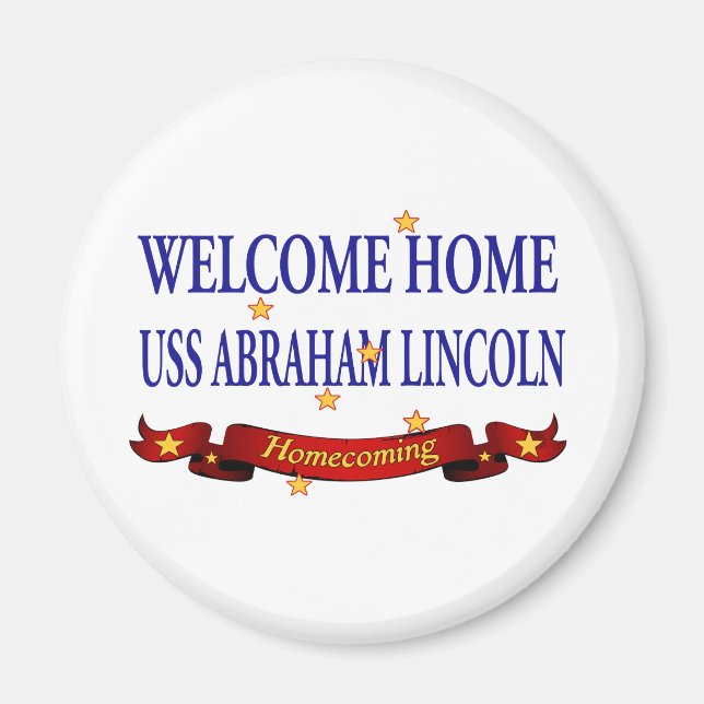 Imán Bienvenida Hogar USS Abraham Lincoln (Frente)