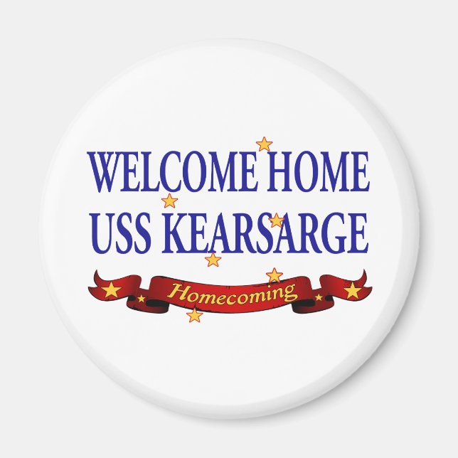 Imán Bienvenida Hogar USS Kearsarge (Frente)