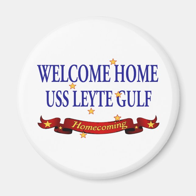 Imán Bienvenida Hogar USS Leyte Gulf (Frente)