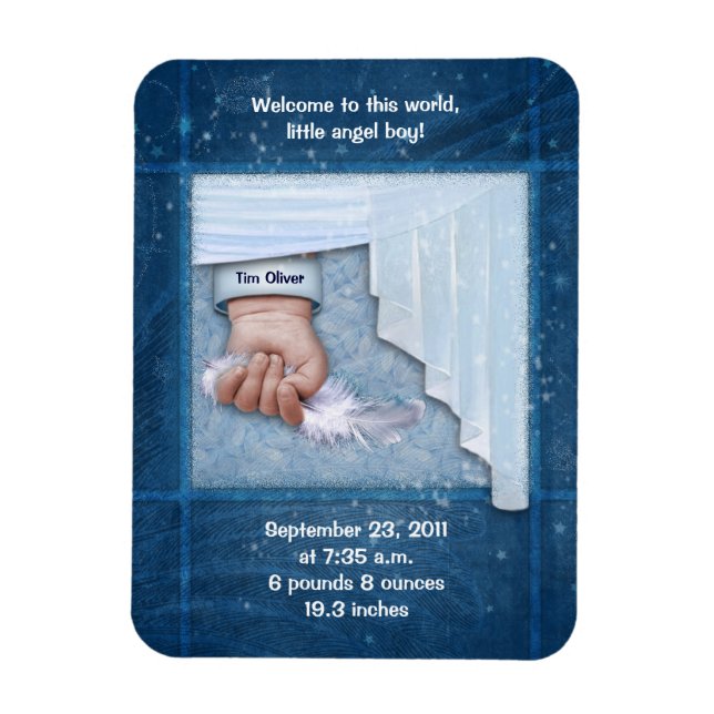 Imán Bienvenida pequeño Angel Boy (Vertical)