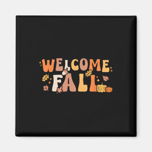 Imán Bienvenida Retro Otoño Hola Temporada Otoño Sale M