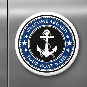 Imán Bienvenido a bordo de tu barco Anchor Stars Naval