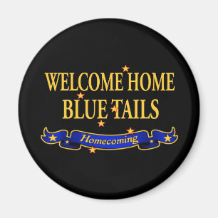 Imán Bienvenido a Casa Blue Tails