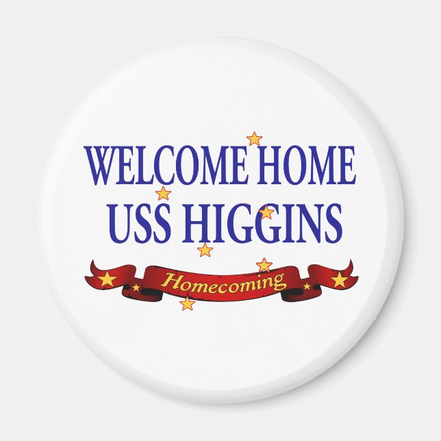 Imán Bienvenido a casa USS Higgins (Frente)