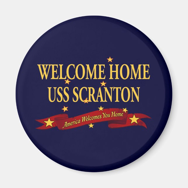Imán Bienvenido a casa USS Scranton (Frente)