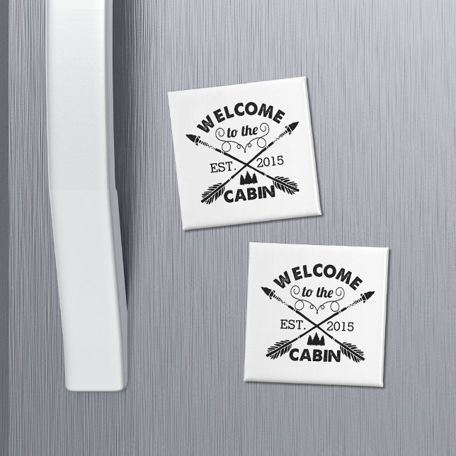 Imán Bienvenido a la Cabina | Flechas rusas y pinos (Subido por el creador)