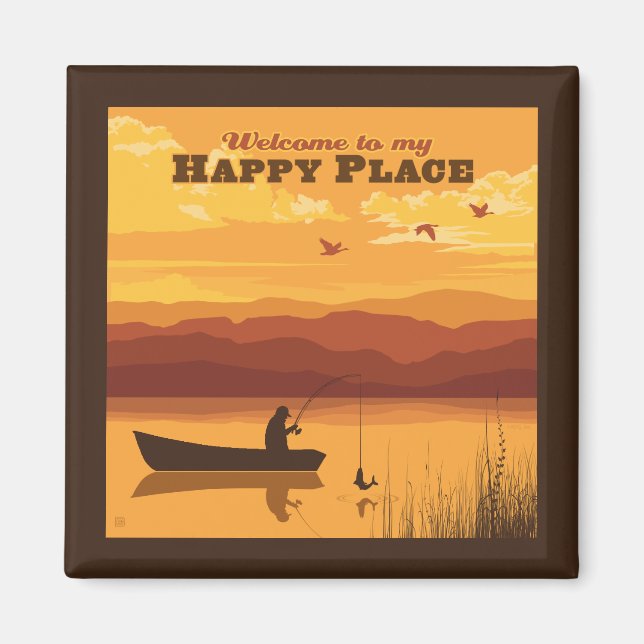 Imán Bienvenido A Mi Feliz Lugar (Frente)