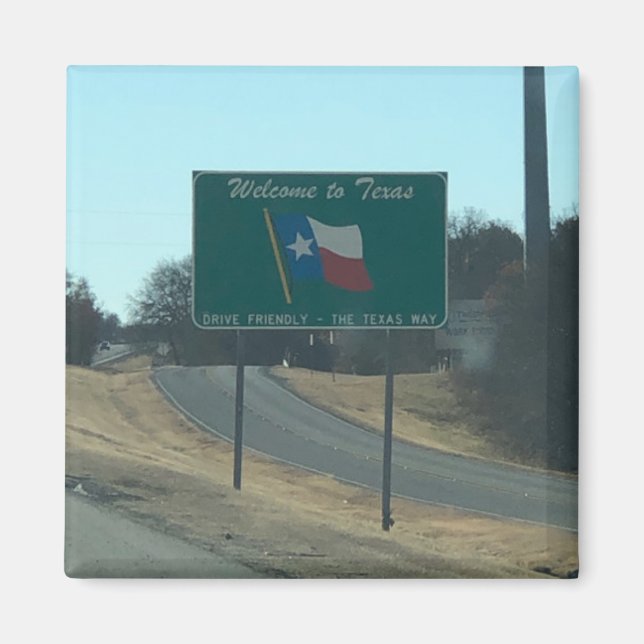 Imán Bienvenido a Texas Magnet (Frente)