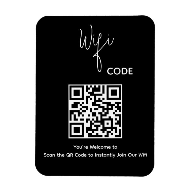Imán Bienvenido al análisis de código QR para conectar  (Vertical)