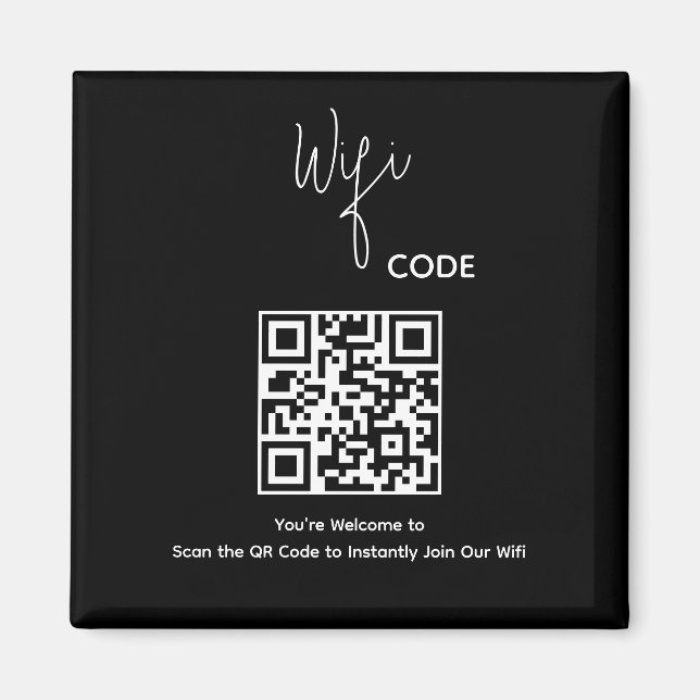 Imán Bienvenido al análisis de código QR para conectar  (Frente)