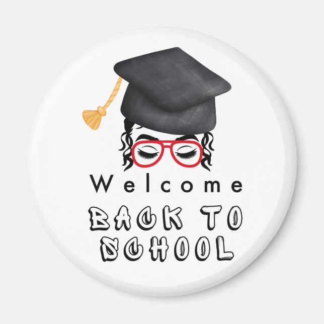 Imán Bienvenido De Nuevo A La Escuela (Frente)