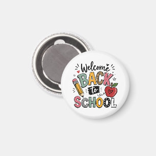Imán Bienvenido de nuevo a la escuela maestro estudiant