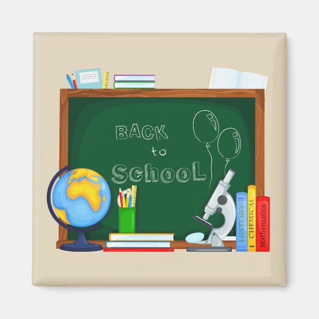 Imán Bienvenido de vuelta a la escuela (Frente)
