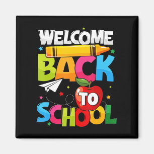 Imán Bienvenido de vuelta a la escuela, primer día de c