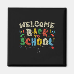 Imán Bienvenido de vuelta a la escuela primer día de cl