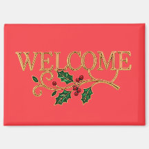 Bienvenido invitado de Navidad de acebo 