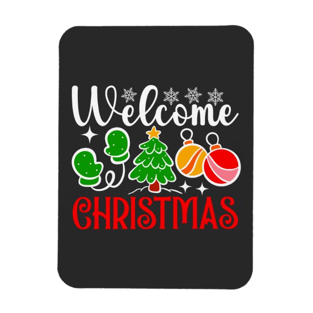 Imán Bienvenido Navidad (Vertical)