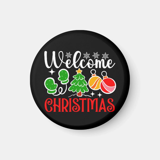Imán Bienvenido Navidad-63758 (Frente)