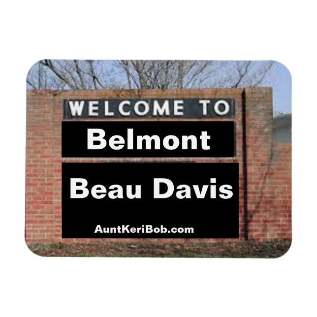 Imán BIENVENIDOS A Belmont Beau Davis Flexible (Horizontal)