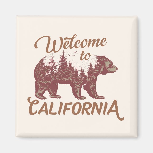 Imán Bienvenidos a California Bear Forest (Frente)