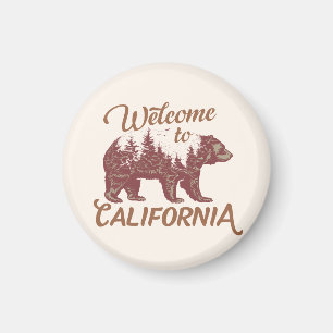 Imán Bienvenidos a California Bear Forest