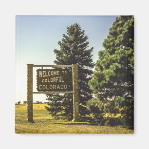 Imán Bienvenidos a Colorful Colorado