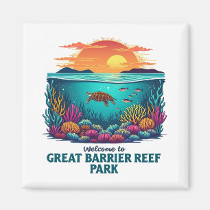 Imán Bienvenidos a la Gran Barrera de Arrecifes Naciona