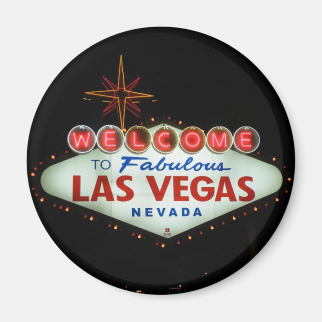 Imán Bienvenidos a Las Vegas - Nevada (Frente)