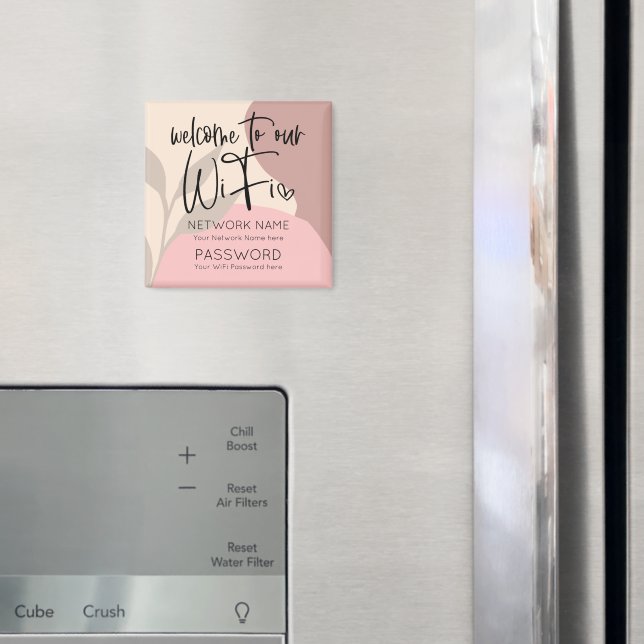 Imán Bienvenidos a los detalles de WiFi Resumen de las  (In situ (nevera))