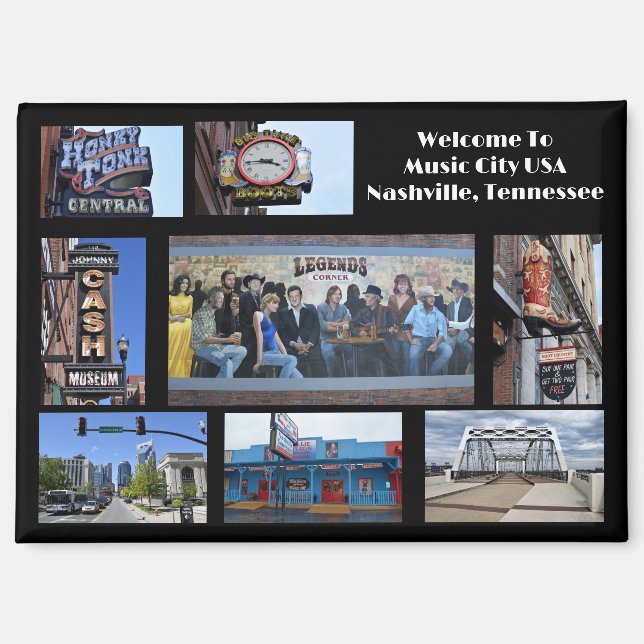 Imán Bienvenidos a Nashville Tennessee (Anverso)