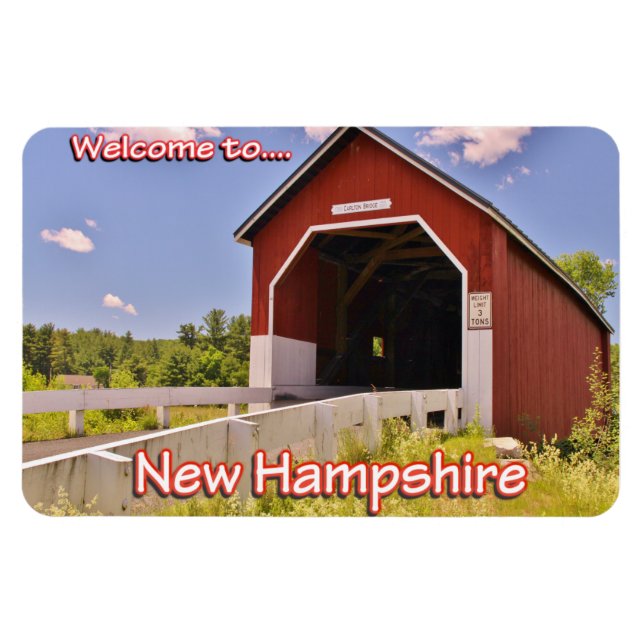 Imán Bienvenidos a...New Hampshire 4x6 Photo Magnet (Horizontal)