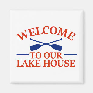 Imán Bienvenidos a nuestro Lake House Magnet