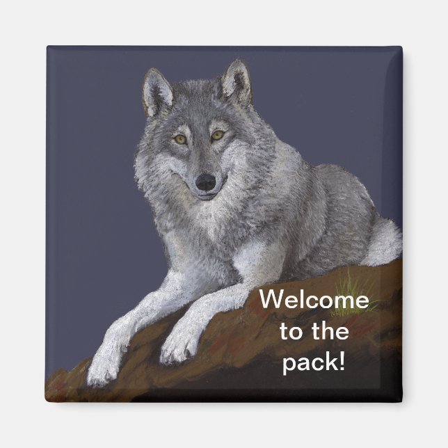 Imán Bienvenidos a Pack Wolf (Frente)
