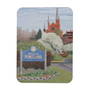 Imán Bienvenidos a Portland Maine