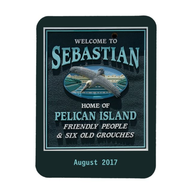 Imán Bienvenidos a Sebastian, FL (Vertical)