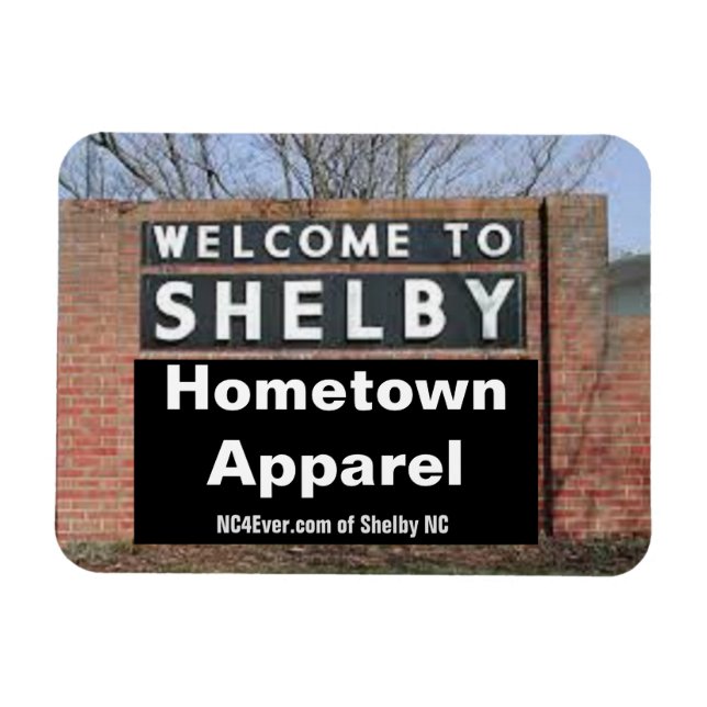 Imán BIENVENIDOS A SHELBY Hometown Apparel (Horizontal)