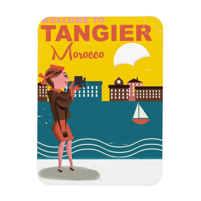 Imán Bienvenidos a Tánger Marruecos poster de viajes vi (Vertical)