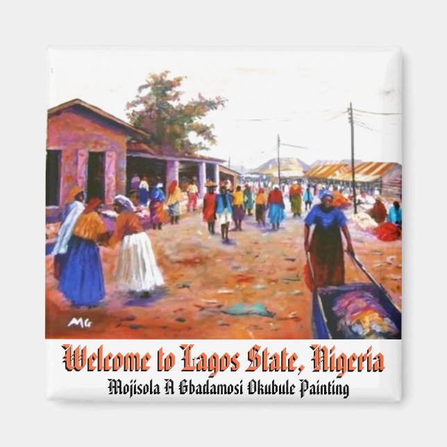 Imán Bienvenidos al estado de Lagos, Nigeria (Frente)