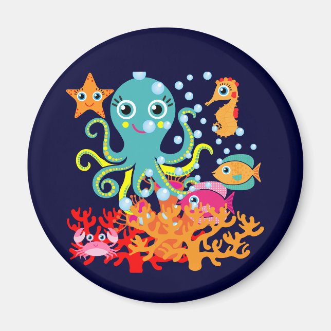 Imán Bienvenidos al océano (Frente)