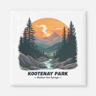 Imán Bienvenidos al Parque Nacional Canadiense Kootenay